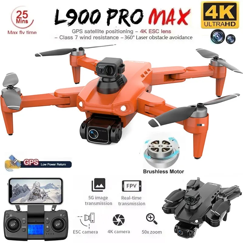 Drone Ae Rc - L900 Pro MAX GPS-Drohne 4K Professionelle