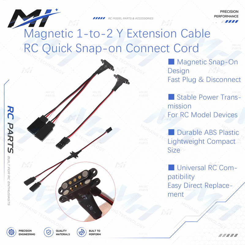 Drone Rc Toy - Magnetisches 1-zu-2 Y-Verlängerungskabel mit JR-Stecker und